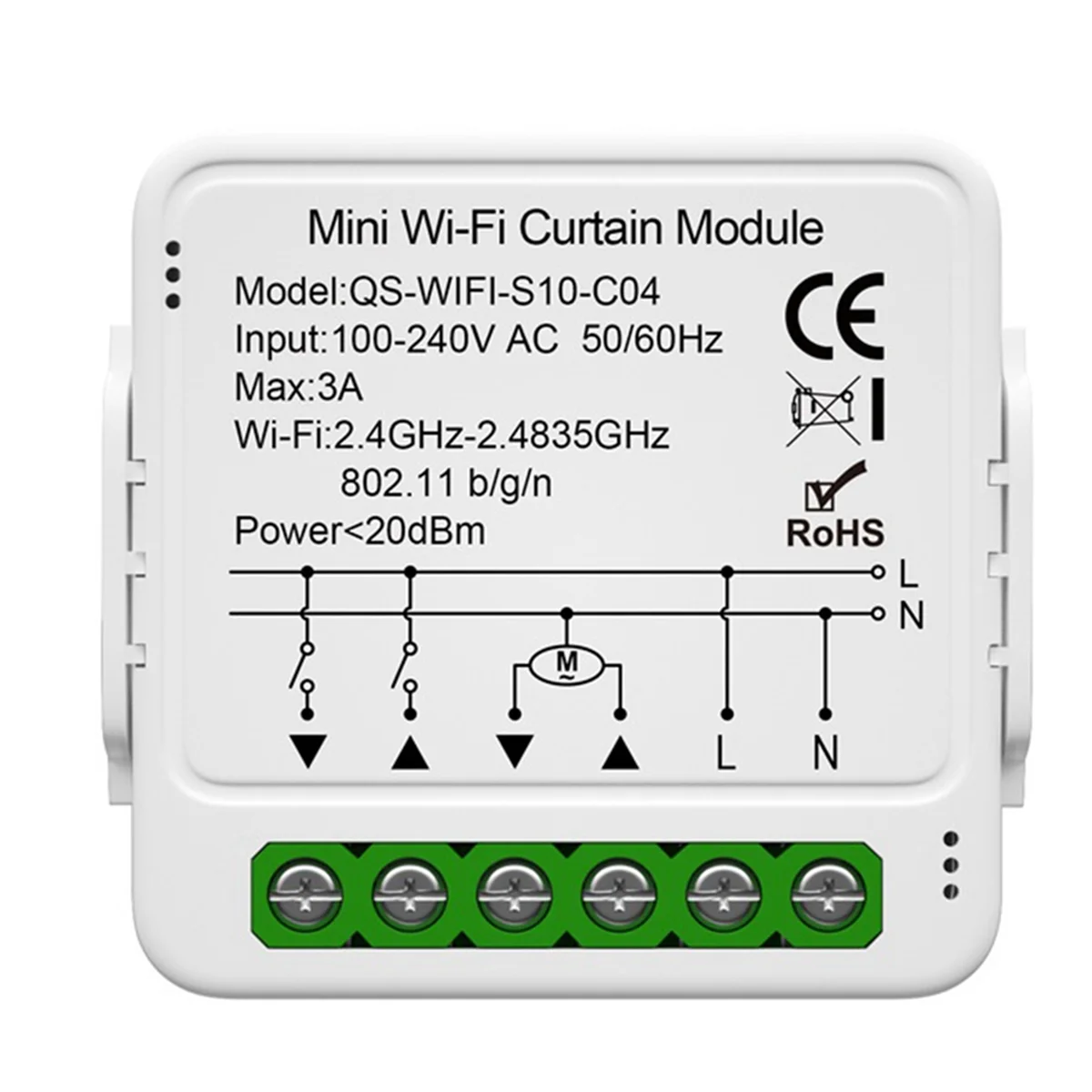 MÓDULO INTERRUPTOR DE CORTINA WIFI TUYA SMART PARA MOTOR ELÉTRICO DE PERSIANA – CONTROLE REMOTO PELO APP SMART LIFE