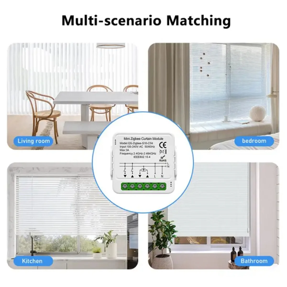 MÓDULO INTERRUPTOR DE CORTINA WIFI TUYA SMART PARA MOTOR ELÉTRICO DE PERSIANA – CONTROLE REMOTO PELO APP SMART LIFE